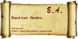 Bastien Andos névjegykártya